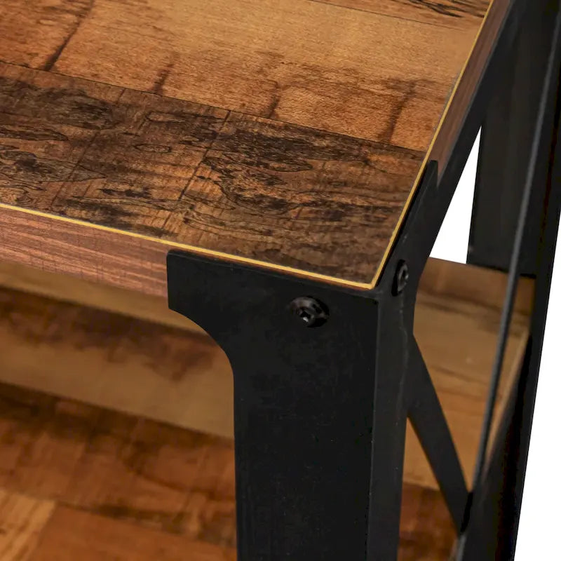 70-Inch Walnut TV Stand with Open Storage