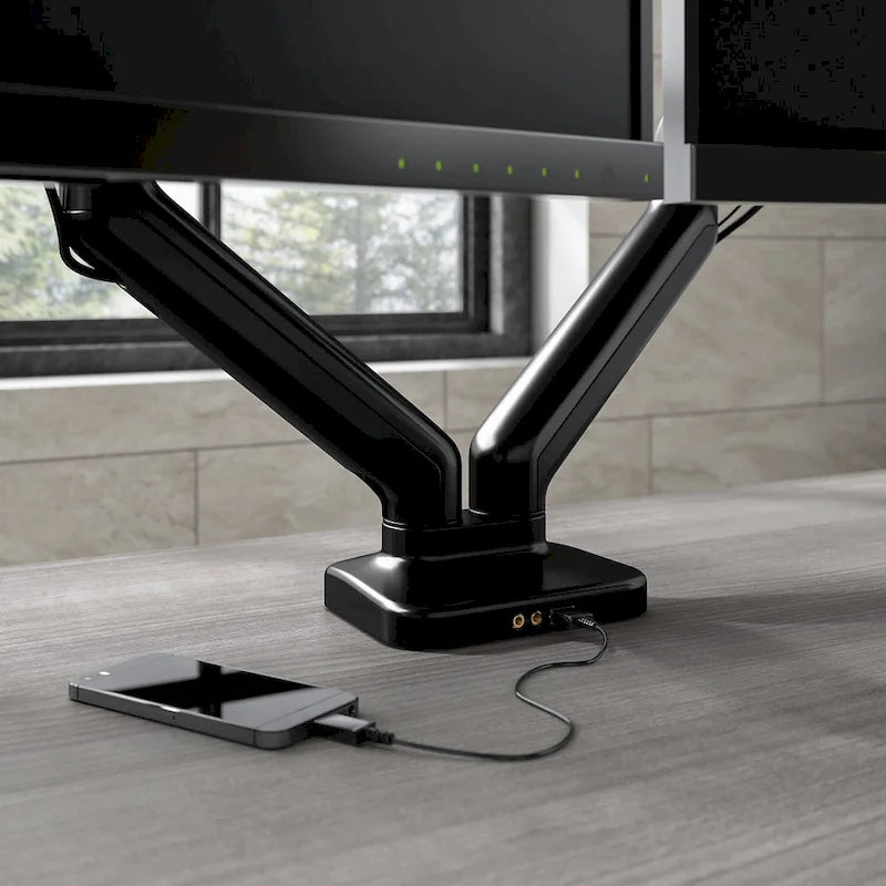 Adjustable Dual Monitor Arm with USB Port