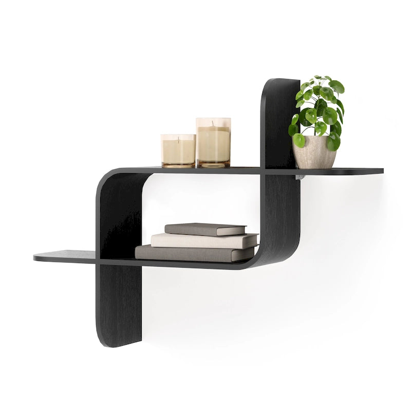 Modern Bentwood Wall Shelf