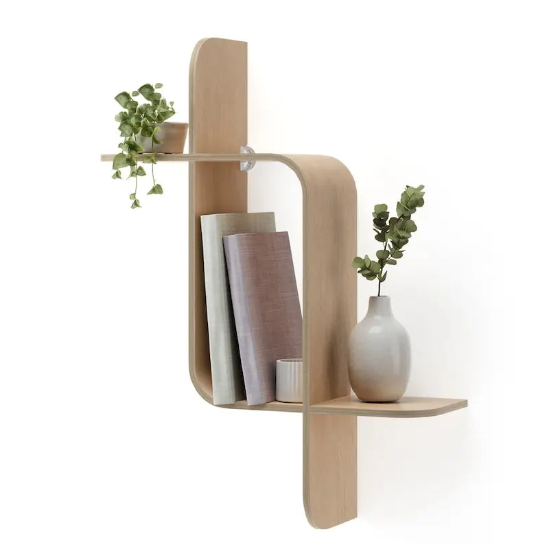 Moderne Wandablage aus Formsperrholz