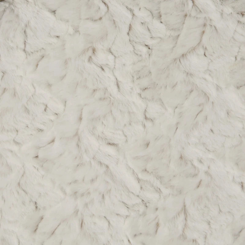 Grand pouf rond en fausse fourrure pour intérieur