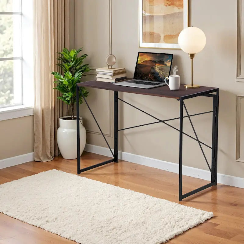 39-Inch Simple Folding Study Writing Desk, No Assembly Required