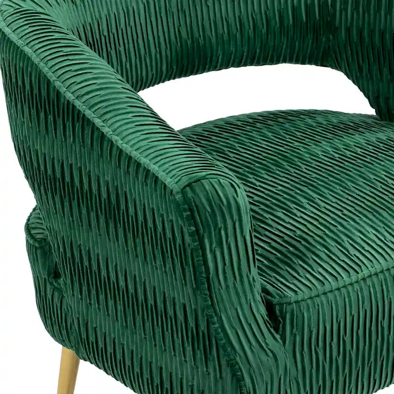 Moderner Polster-Akzentstuhl mit Rüschen