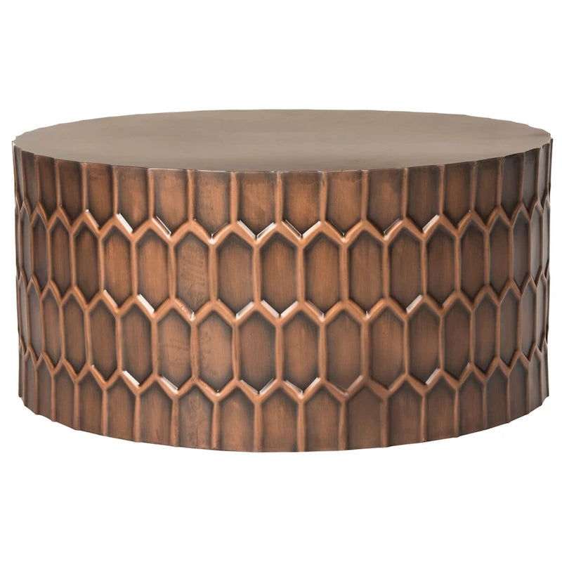 Couchtisch aus antikem Kupfer - 29 x 29 x 15