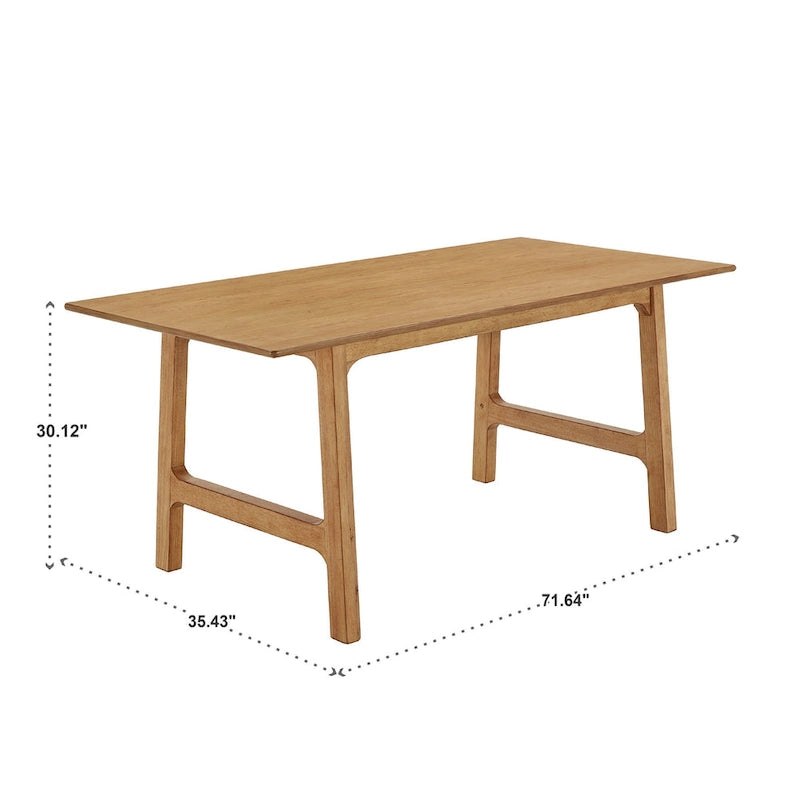 Wood Finish 71-Inch Dining Table