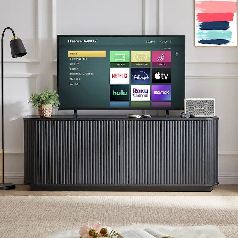 Úložná skříňka, TV stolek a příborník s vlnitým vzorem